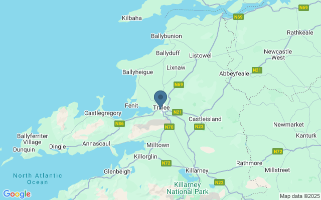 Kaart met locatie Tralee Town Park